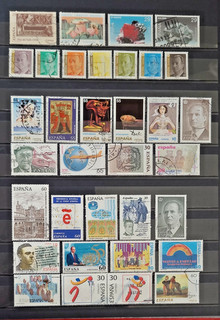 Spanien Lot alter Briefmarken gestempelt und papierlos # 93