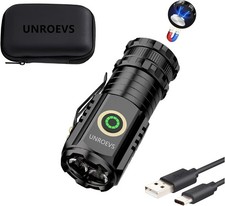 Mini Flashlight 2550 Lumens with Magnetic Base, Small EDC Flashlight 5 Modes, P