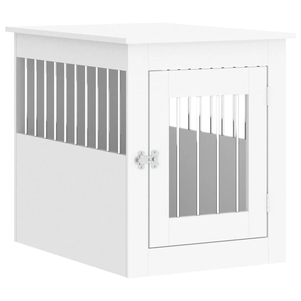 Cage pour chiens meuble blanc : finissez-en avec les cages moches