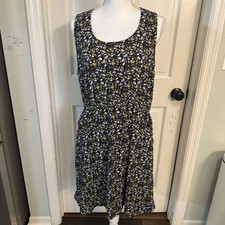 Kavu Simone Rock Garden Geo Print Sleeveless Mini Dress Size Large Pockets