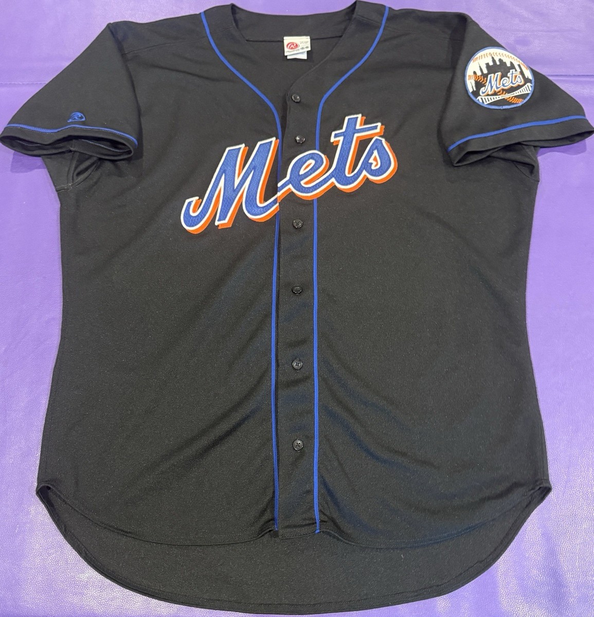 Authentic New York Mets Vintage 1990’s Black Alternate Rawlings Jersey 44