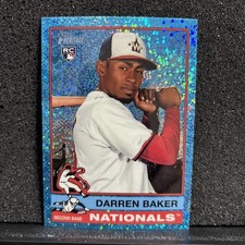2025 Topps Heritage - Darren Baker #301 Chrome Light Blue Sparkle Refractor (RC)