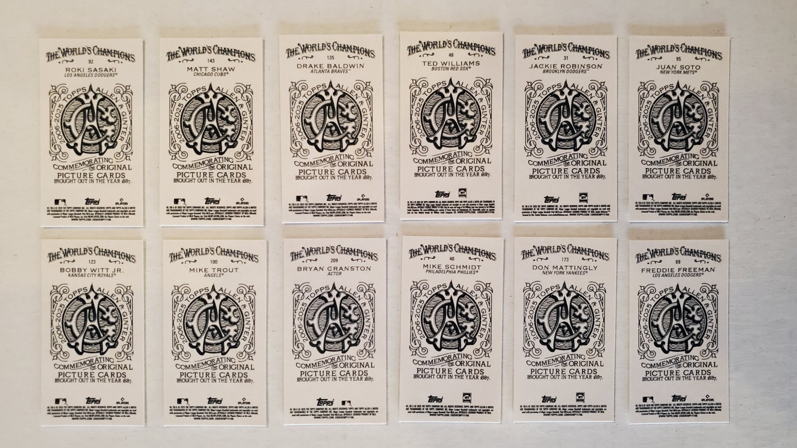 2025 Topps Allen & Ginter - A&G BACK MINI PARALLELS - Card #s 1-350 - U Pick