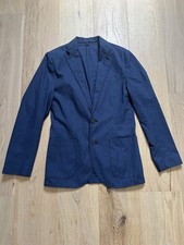 J. Crew Thompson Cotton Chino Jacket Men's 34 Navy Blue Blazer Sport Coat