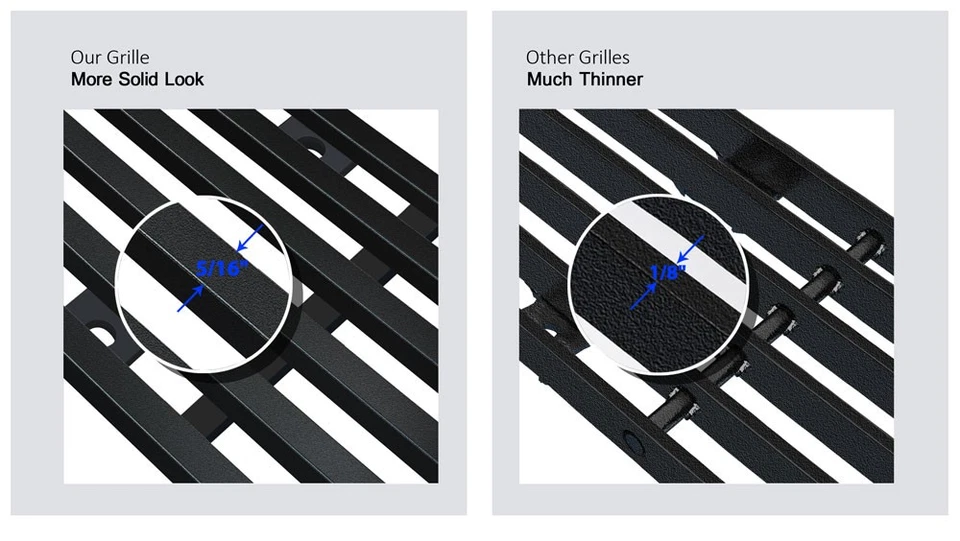 Se adapta a camioneta Chevy GMC C/K 1981-1987 superior principal de acero inoxidable rejilla de billet negra Foto 4 de 4
