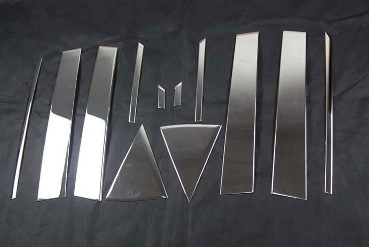 Cubiertas de ventana de poste de pilar de coche para Lexus RX350 RX450H 2016-2022 cromadas Foto 3 de 4