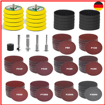 325 Stück 50mm Klett Schleifpapier Set, Schleifscheiben für Dremel