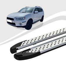 Trittbretter passend für Mitsubishi Outlander Baujahr 01/2010 SOMA Silber mIt AB