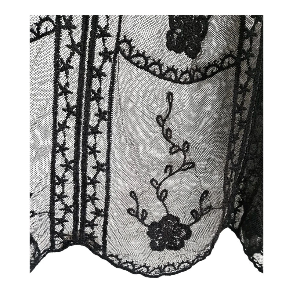 Cárdigan abierto kimono plumero negro talla única Lauren Conrad nuevo con etiquetas Foto 4 de 4