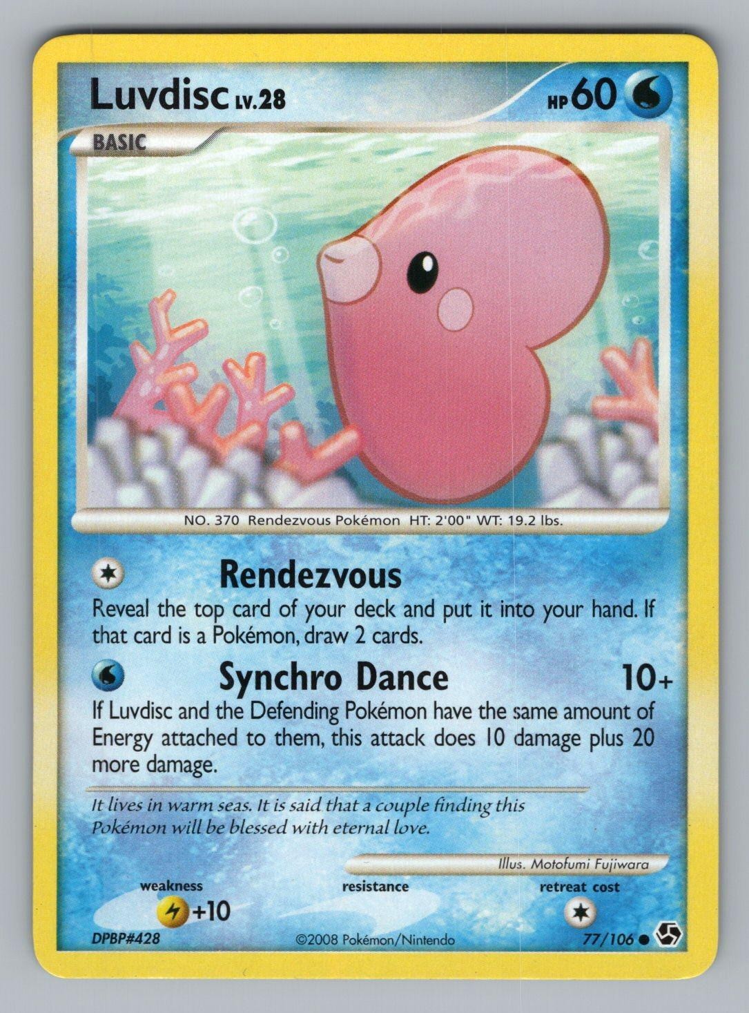 LUVDISC 77/106 C GREAT ENCOUNTERS POKEMON LP GE 2008