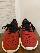 Crocs Literide Pacer Men 8 Red Sneakers 204967 Lightweight Comfort Casual Shoes