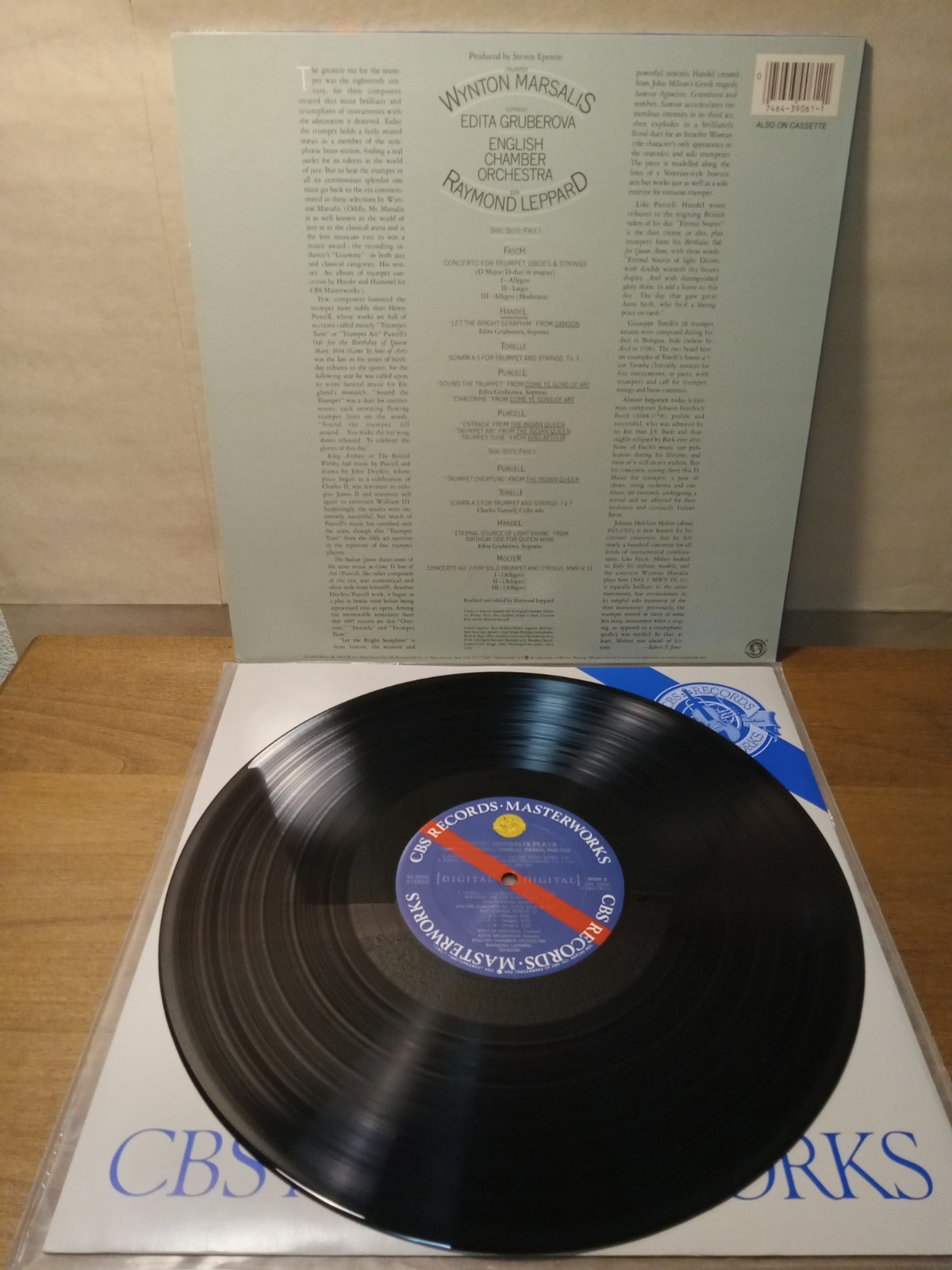 WYNTON MARSALIS Plays Handel Purcell Torelli Fasch Molter, LP NM Digital Stereo 