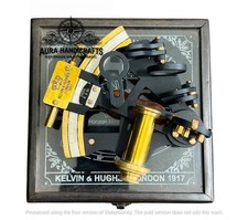 AURA Brass Nautical Sextant Navigation Sextant 4? Black Powder Coated Easter Gif