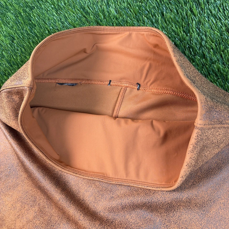 NYDJ Talla M Naranja Quemado Cuero Like Lift X Tuck Tecnología Esculpir Sus Leggings Foto 3 de 4