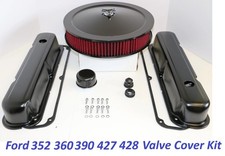352 360 390 Ford Fe Black Engine Dress Up Valve Covers 14 Washable Air Cleaner