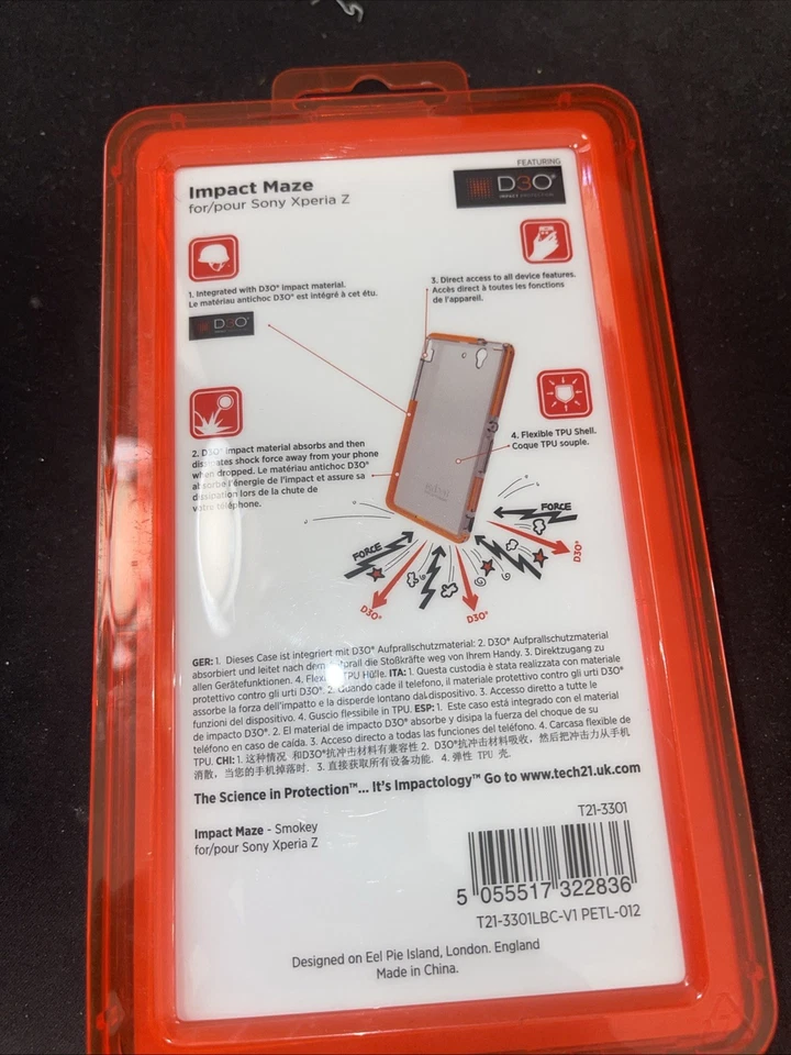 Funda Tech21 Impact Maze diseñada para el Sony Xperia Z Foto 2 de 2