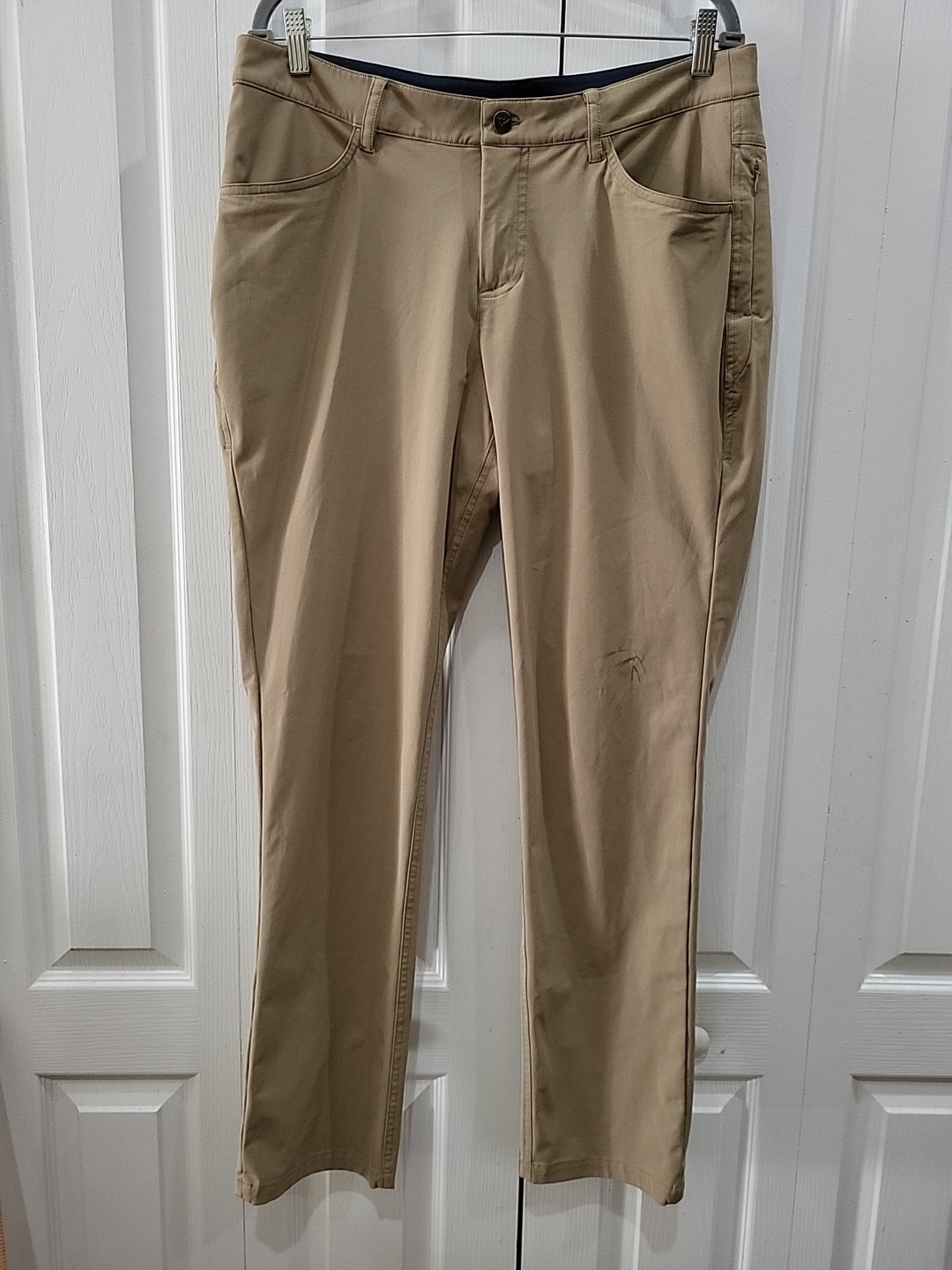 Bird dogs Pants Men 34x34 (Fit 36x31) Beige Khaki Performance Polyester Stretch