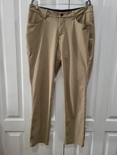 Bird dogs Pants Men 34x34 (Fit 36x31) Beige Khaki Performance Polyester Stretch