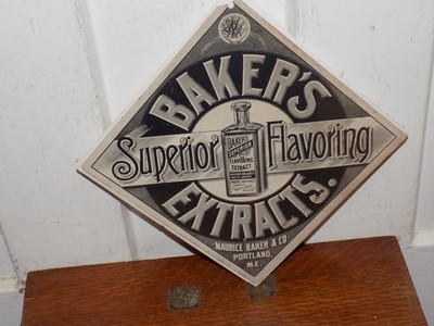 Vintage Baker s Superior Flavoring Extracts Store Hanger