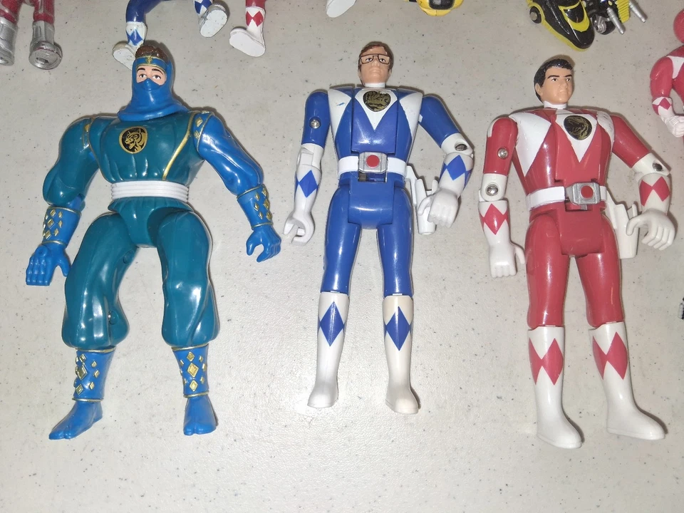 Lote de figuras de acción Mighty Morphin Power Rangers cabeza abatible micro máquina Foto 2 de 4