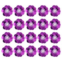 "20 StüCk Pailletten-Blumen-Applikationen, 1,18\" FüR NäHen, Lila"