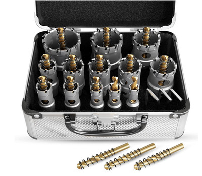 Juego de Sierras de Corona TCT 19 Piezas para Metal, Corte Pesado y Preciso. Nue
