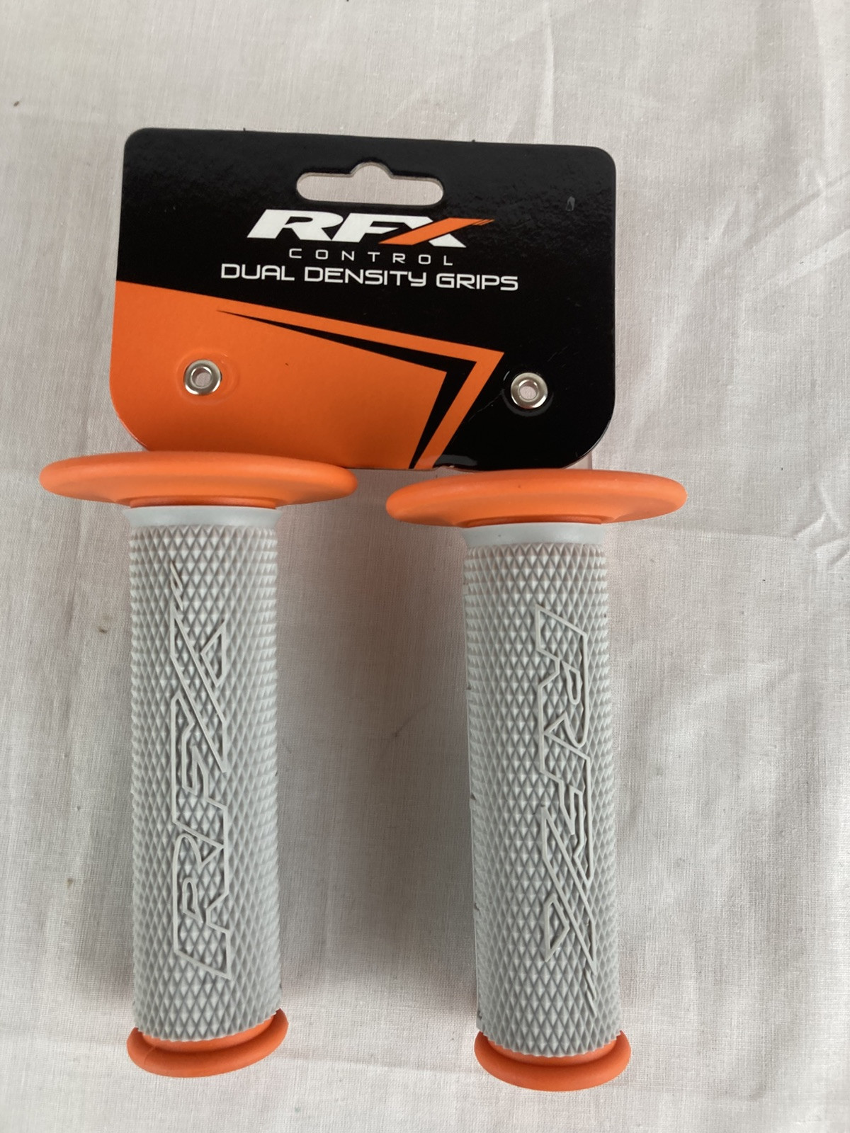 KTM SX125 grips grey orange RFX NOT lock ons