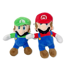 Nintendo Super Mario Plush Lot Of 2 Mario and Luigi 10" w/ Suction Cups No Label