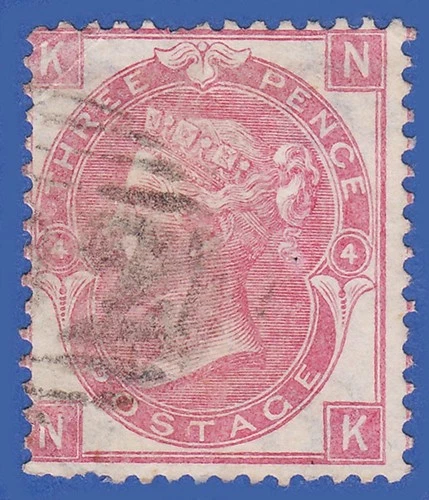 GB SG92 QV 1865 3d ROSE PLATE 4 NK GU (pinhole)