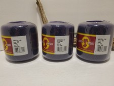 Lot of 3 - South Maid Navy Blue 350 yd 100 Cotton Crochet Thread Color 486