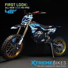 2026 XTM MXPRO 48v 2000w Lithium Electric Dirt Bike Big 14/12" Wheel In Blue