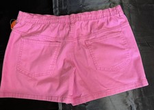 Wonder Nation XL 14-16 Plus Girls Denim Tropical Pink Solid Shorts