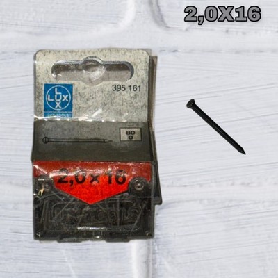 LUX-Tools Stahlstifte gebläut 2,0x16mm 80g Bildernägel gehärtet 2x16mm Nägel