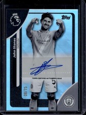 2025-26 Topps Premier League John Stones Auto Black & White Rainbow Foil #/75