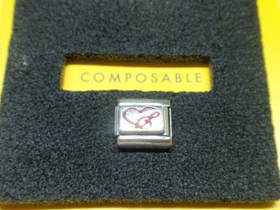 ** Original Nomination LOVE MUSIC ROT Silber Charm **
