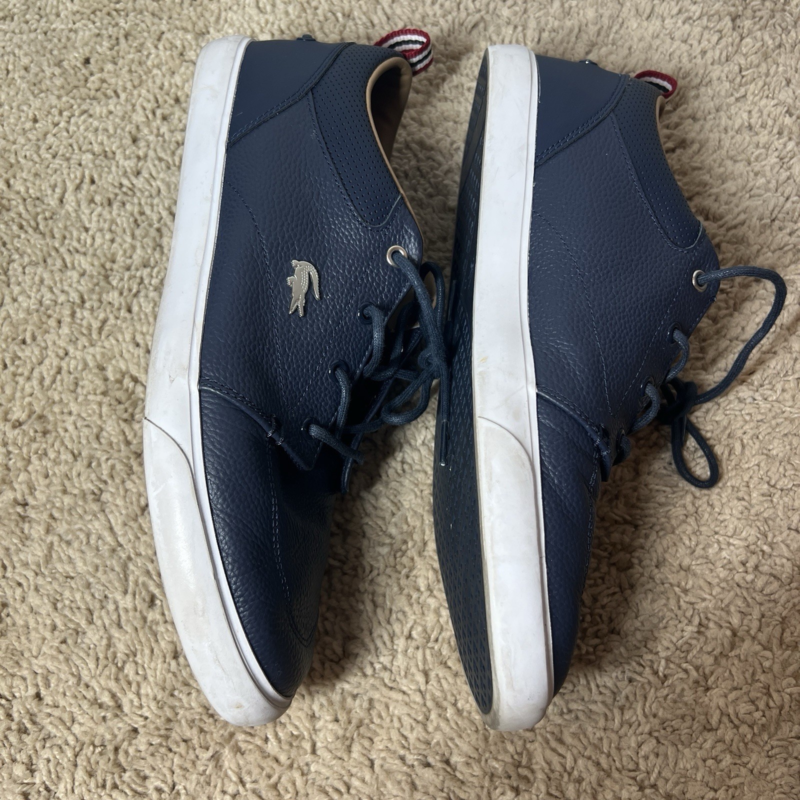 Lacoste Bayliss 119 1 U Sneakers Black Lace-Up Preppy Nautical Leather Uppers 10 thumbnail 6