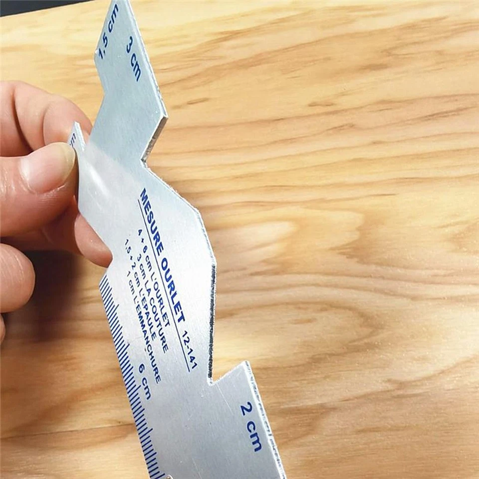 Seam Measuring Metal Quilting Tailor Ruler Template Sewing Ruler for DIY1172 - Image 2 of 4