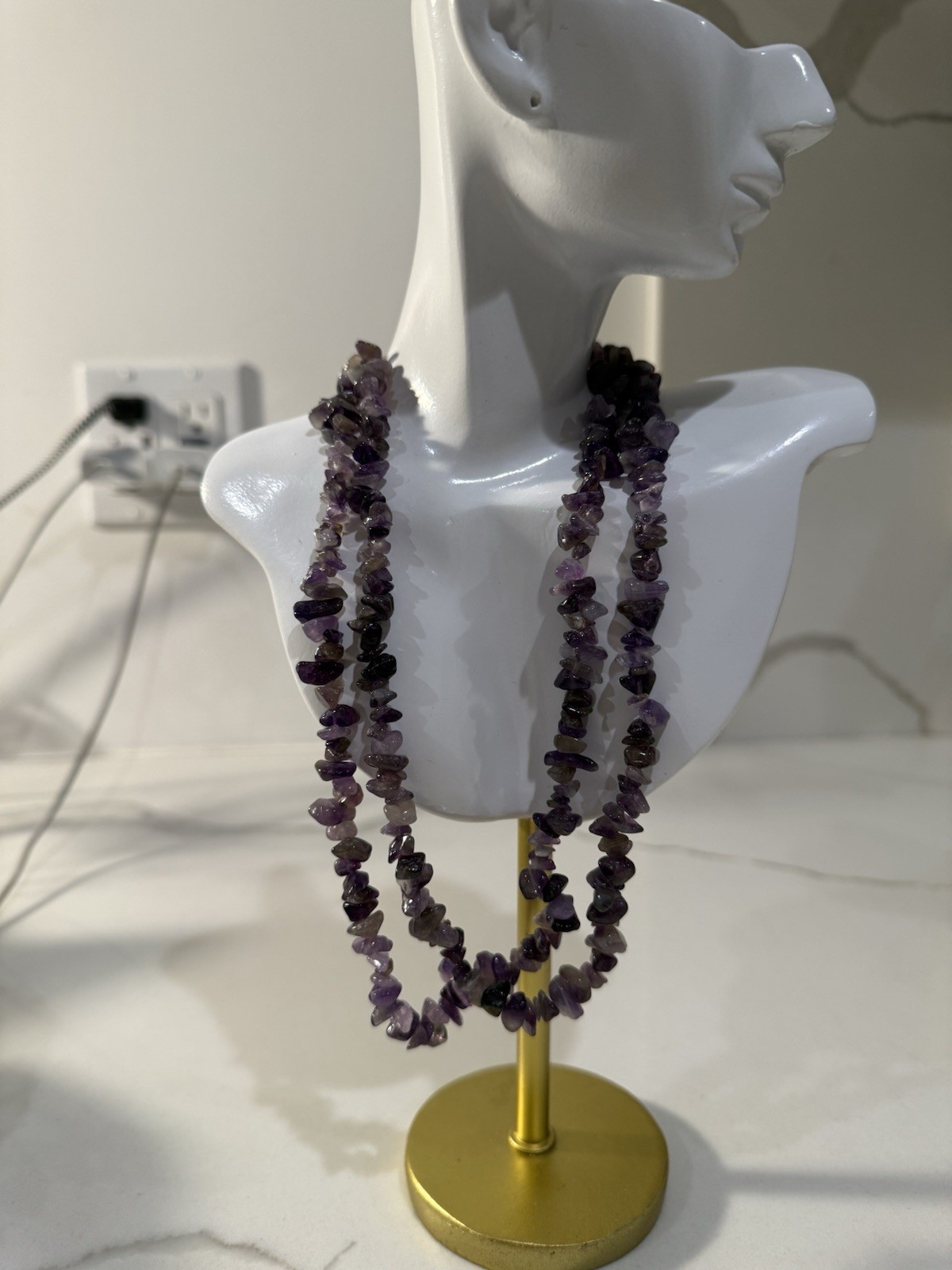 Amethyst Gemstone irregular tumbled gemstone chip… - image 1