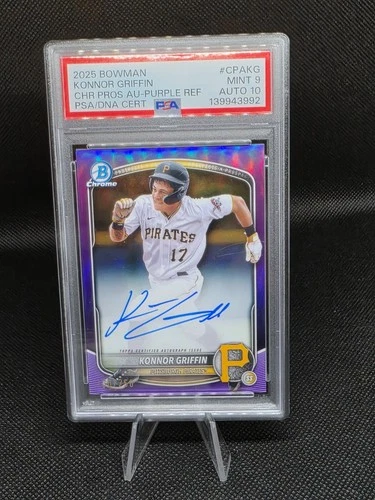 2025 Bowman Chrome Konnor Griffin #CPA-KG Purple Auto /250 PSA 9/10