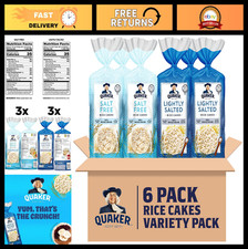 Gluten-Free Rice Cakes Variety Pack, Lightly Salted Salt Free, 4.47oz 6 Pack