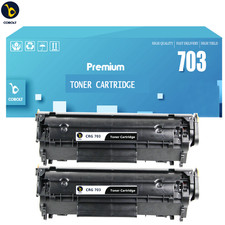 2 Black Toner Replace Canon 703 Fits For Canon LBP-2900 LBP-2900B LBP-2900i