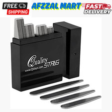 44 Metal Collar Stays for Men   4 Sizes in Elegant Black Box