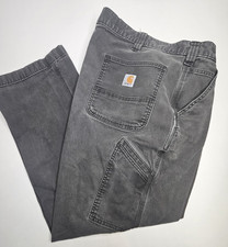 Mens Carhartt Gray Utility Work Pants Size 40X30 42X28 BN2291-M