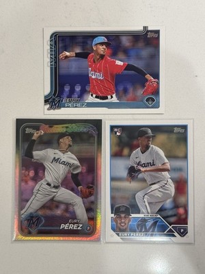 Eury Perez 3 Card Lot (RC Included)- Miami Marlins