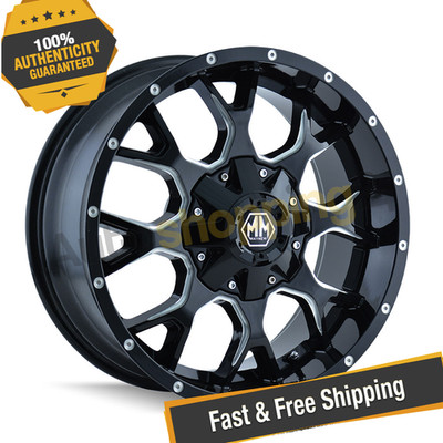 Mayhem 8015-2152M 8015 Warrior 20x10 5x127 -25mm 87mm Black Wheel