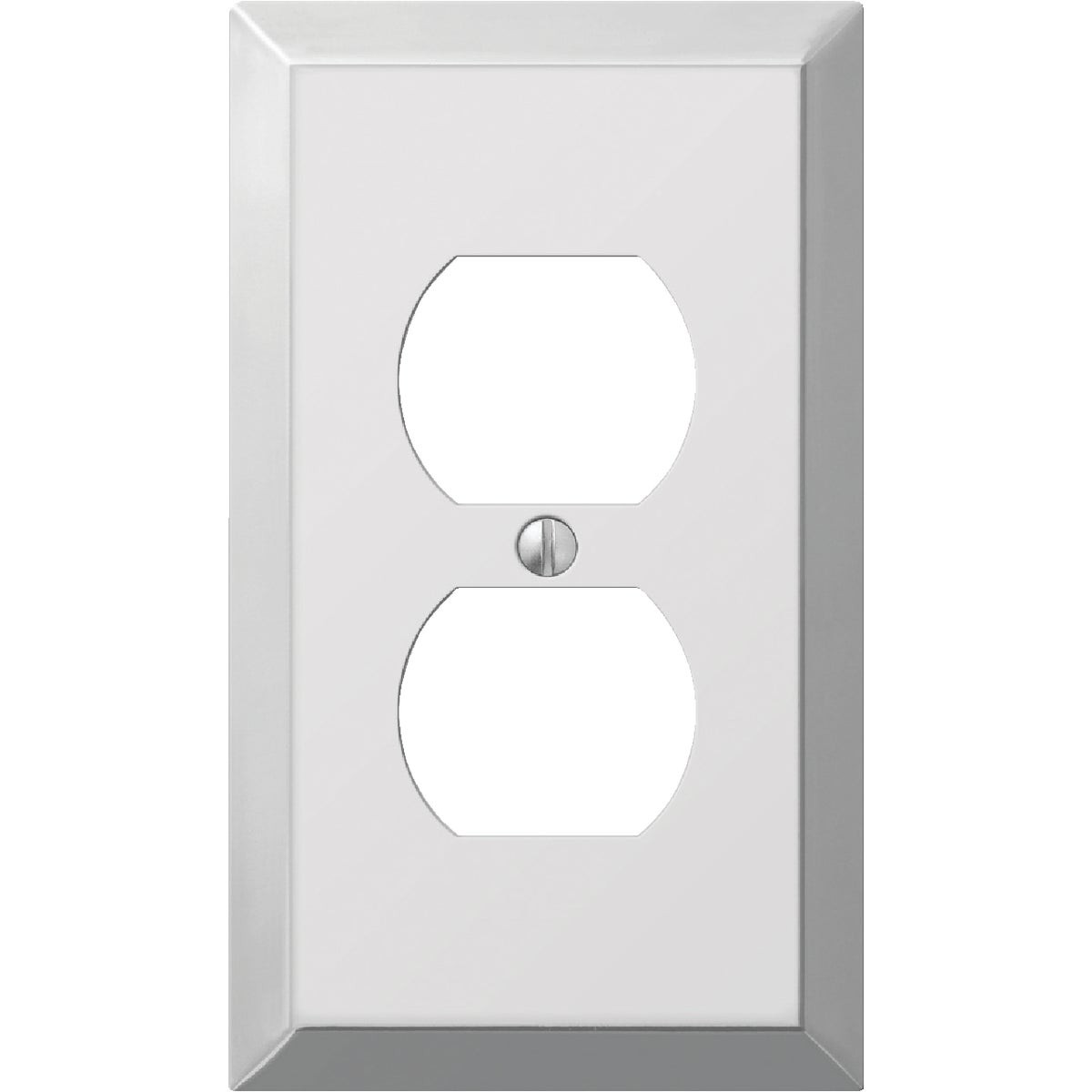 Amerelle 1-Gang Stamped Steel Outlet Wall Plate, Polished Ch