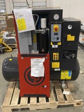 Chicago Pneumatic QRS5.0 5 HP Rotary Screw Air Compressor 60 Gal Horizontal Tank