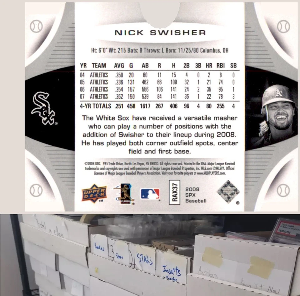 2008 SPx #22 Nick Swisher - DL - Image 2 of 2