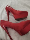 Bebe Women's Red High Heel Shoes Size 7.5 — photo 3