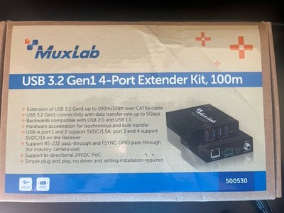 MuxLab 500530 USB 3.2 Gen1 4-Port Extender Kit - 328 Feet/100 Meters